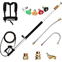 EDOU DIRECT Telescoping Pressure Washer Wand 19' | HEAVY DUTY | 4,000 PSI Max Working Pressure | Includes: 1/4" Quick Connect