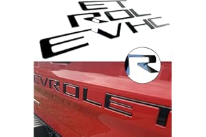 SUPER REPAIRMAN Tailgate Inserts Letters Compatible for 2019-2021 2022 2023 Silverado 1500 2500 HD Accessories, 3D Raised &Strong Adhesive Decals Letters Emblems (Gloss Black)