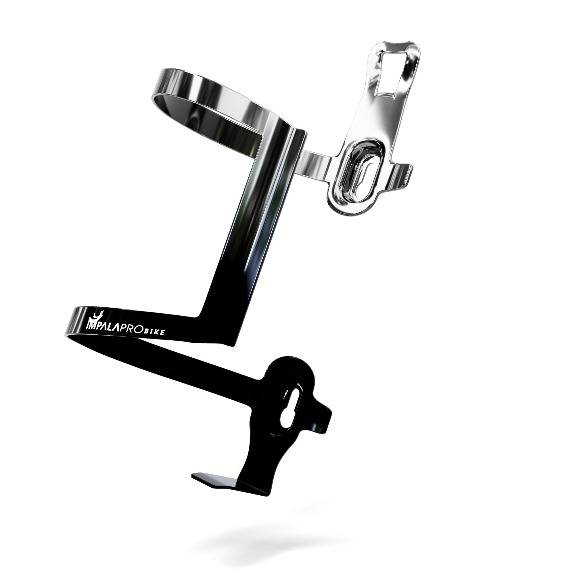 IMPALAPRO Flaschenhalter Fahrrad Seitlich für MTB & Rennrad – Ultralight 34 g Trinkflaschenhalter Fahrrad aus Aluminium mit Electroplated Farbverlauf (grau, 1 Stück)