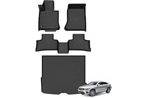 AZYT Floor Mats & Cargo Liner for 2023 2024 2025 Mercedes Benz GLC丨GLC 300丨GLC 350e丨GLC 43 AMG丨(Not for Coupe), All Weather Automotive TPE Set Anti-Slip Waterproof Floor Liners Accessories