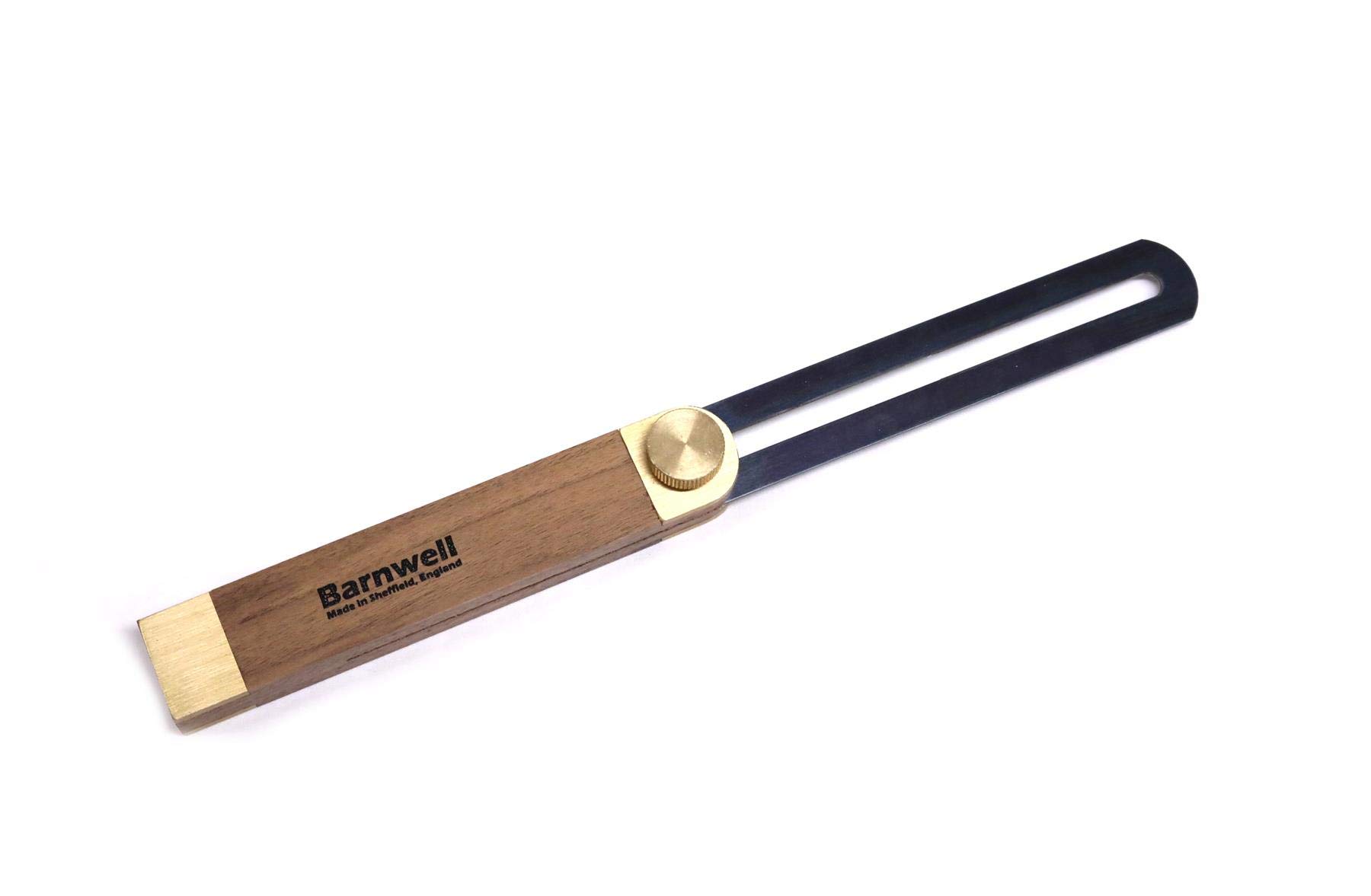 Barnwell Walnut Sliding Bevel 10 1/2" (267mm) with Brass Thumbscrew Lock Made in Sheffield