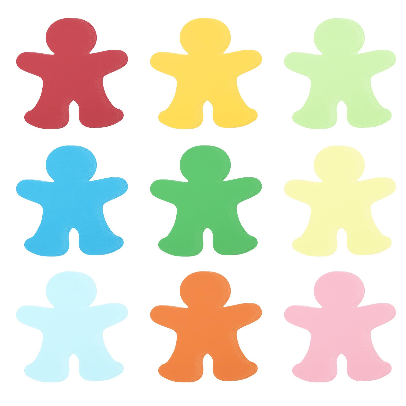 PATIKIL Bulletin Cutouts Paper, 54 Pcs People Shaped Bulletin Board Paper Cut Outs Decorations for Classroom DIY Crafts Projects Party Supplies, Multicolored