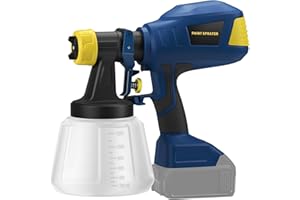 IEBUDA Brushless Cordless Paint Sprayer for Dewalt 20V Battery,4 Nozzles,150 Din/s Viscosity,1000ml/min Flow Rate & 1200ML Electric Paint Gun for Furniture, Walls (Battery Not Included)