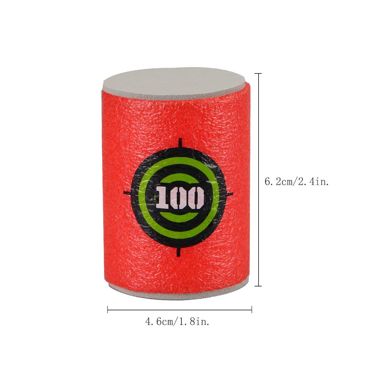 Dreampark Bullet Darts Target for Nerf N-Strike Elite Series Blasters 24pcs Pack Soft EVA Material (Red)