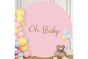 Socomi Round Arch Cover Spandex Fitted Arch Stand Covers Round Balloon Top Chiara for Wedding Birthday Party Baby Shower Ceremony Decoration Pink 7.2FT