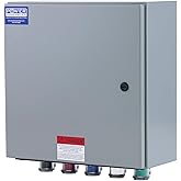 Power Assemblies Camlock Connection Box, 400 Amp, 120/208V, 3 Phase, 4 Wire, NEMA 4/12 Box with Camlock Series 16 Male Inputs, Double Set Screw Wall-Mount Power Distribution Box, BLK/RED/BLU/WHT/GRN