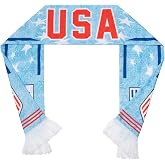 World Cup 2026 Scarf, Double-sided Printed Scarf for Men &amp; Women, The US Soccer World Cup Vintage Classic Souvenir Scarfs for Soccer Fans' Gifts and Match Schedule Equipment，56.69" x 6.69" Size