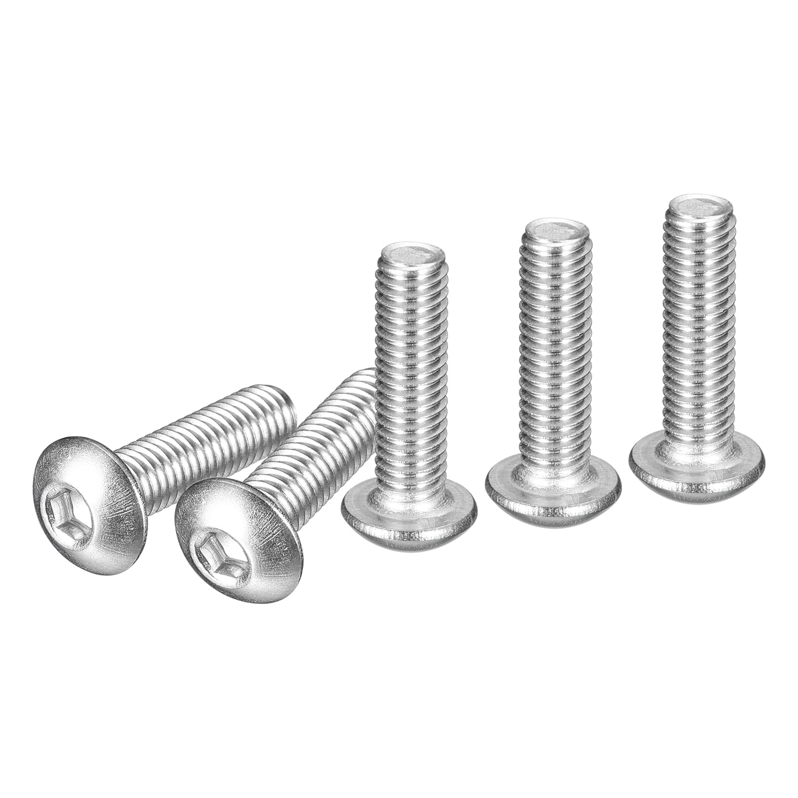 DTGN M5-0.8x18mm Button Head Socket Cap Screws - 50Pack - Good for Machine - 304 Stainless Steel 18/8 - Hex Drive Full Thread Fasteners — image 1