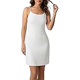 GLOWSUMM Women's Full Slips for Under Dresses Adjustable Spaghetti Straps Smooth Mini Cami Dress