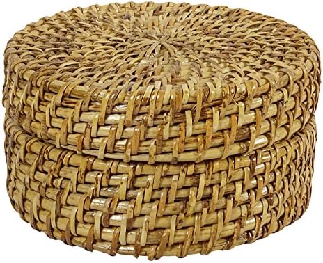 Round Chapati And Dry Fruit Decorative Multipurpose Wooden Wicker Cane Basket