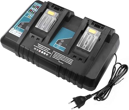 Boetpcr 14 4v 18v Dc18rd Chargeur Pour Makita Dc18ra Dc18rc Dc18sf 196933 6 Chargeur Rapide Dual Pour Makita 18v Batterie Bl1815 Bl1830b Bl1840 Amazon Fr Bricolage