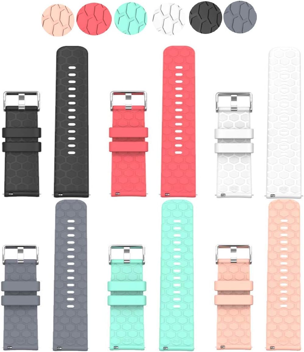 22MM 6 PACK Bands Compatible with Fossil Gen 5 Carlyle/ Gen 4 Q