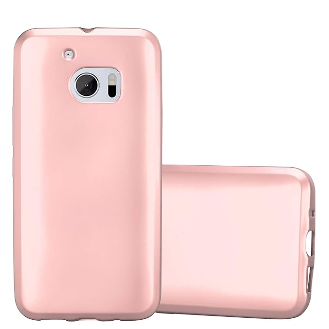 Cadorabo Hülle für HTC 10 (One M10) - Hülle in METALLIC Rose Gold – Handyhülle aus TPU Silikon im Matt Metallic Design - Sili