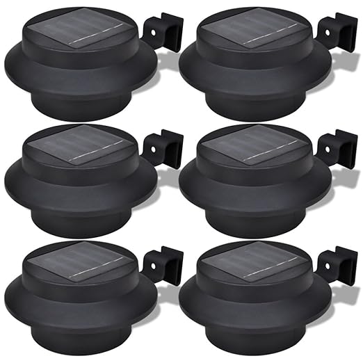 vidaXL 6x Solarlampe Gartenlampe Außenlampe Solarleuchte Wandleuchte Wandlampe