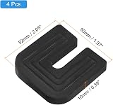 sourcing map 4 Pcs Rubber Isolator Pad U-shaped Air Conditioner Shock Pad Anti view 2