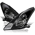 Spec-D Tuning Black Projector Headlights Compatible with 2000-2005 Toyota Celica, Left + Right Pair Headlamps Assembly