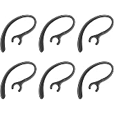 6 Pack Replacement Ear Hook Universal Small Clamp Loop Clip for Other Bluetooth Headset(Black)