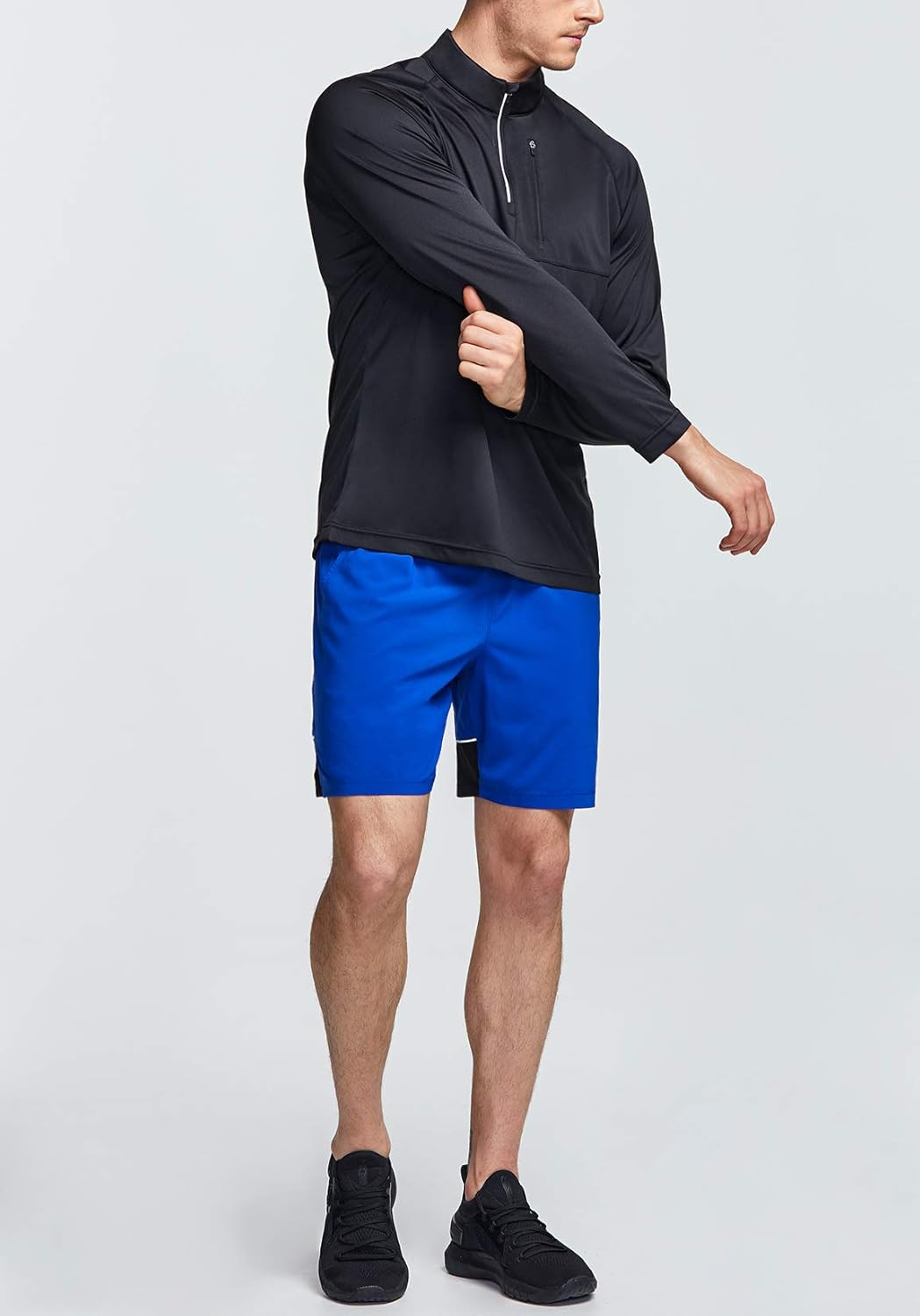 Athletic Quarter TShirt ATHLIO 3 Pack Mens 1/4 Zip Pullover Long