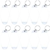 Nwsrayu 10pcs Blank Hotel Keychains Bulk Vintage Motel Keychain Vinyl HTV printing Keychains DIY Keychain tags (Clear)