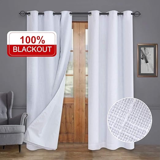 Amazon Com Rose Home Fashion Primitive Linen Look 100 Blackout