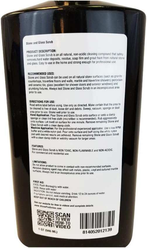 Amazon Com Stone Pro Hard Water Deposit Remover Stone And Glass