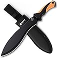 REAT Gardenging Machete Knife, 17" Heavy Duty Machete with Sheath, Ergonomic No-Slip Handle, Machetes for Yard Work,Cutting Trees,Bushcraft