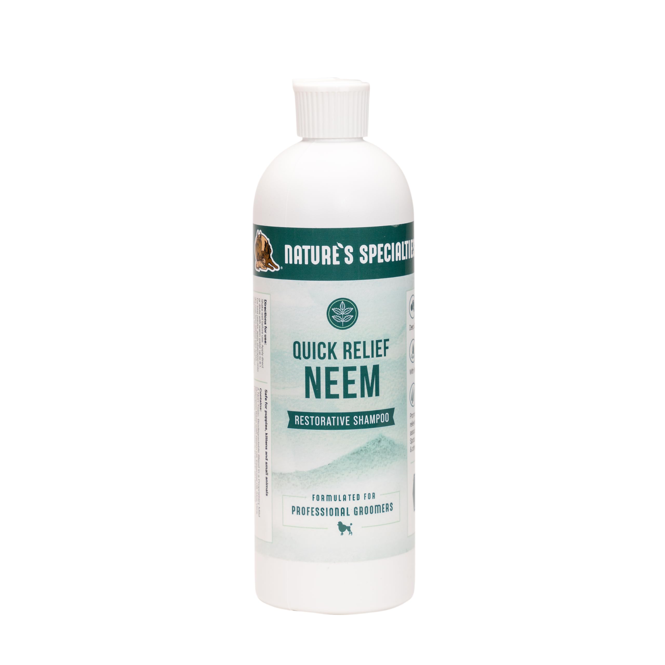 Nature's Specialties Quick Relief Neem Dog Shampoo - Medicated Dog Shampoo for Itchy Skin - Sensitive Dog Shampoo - Deep Cleans & Restores Coat - Moisturises Dry Itchy Skin for Pets, 473ml
