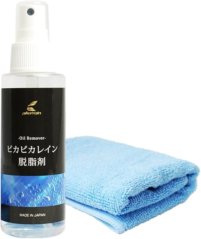 Amazon ピカピカレイン 脱脂剤 アルコール系 油分除去 専用クロス付き Top Remover カーシャンプー ボディクリーナー 車 バイク