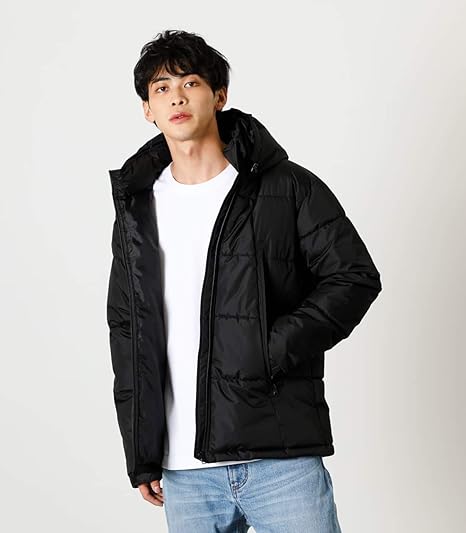 Amazon アズールバイマウジー ダウンジャケット Sorona Hoodie Jacket 251day30 101i S ブラック メンズ コート ジャケット 通販