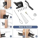 ADERTOS Self Locking Gate Gravity Latch Carbon Steel Auto Gate Latch view 6