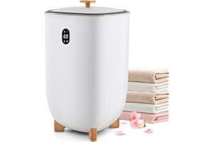 Giantex Large Towel Warmer Bucket - 35L Hot Towel Warmer for Bathroom Spa, Damp Towel Heater & Dryer Combo, PTC Air Heater, T