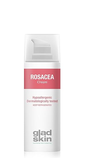 Gladskin Rosacea Creme 50ml - verringert Rötungen, Pusteln, und brennendes Gefühl und beugt neuen Entzündungen vor