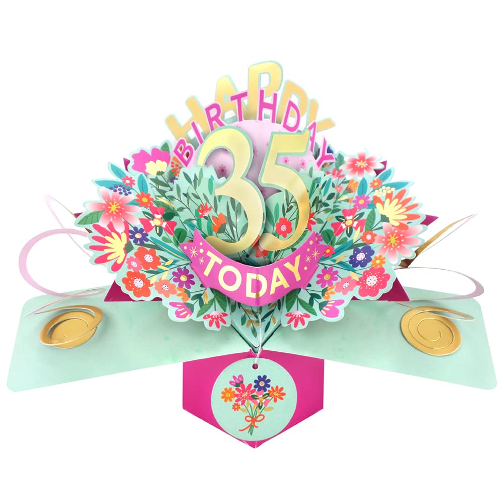 Happy 35th Birthday 35 Today Pop-Up Greeting Card Love Kate's Pop Up Cards Her POP215MC35