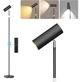 SIBRILLE Spotlight Floor Lamp, Tall LED Standing Lamp with Remote/Touch Control, 2700K-6500K, 350&deg;Rotating Head Standing Lamp, Reading Floor Lamp for Living Room, Bedroom, Office &amp; Wall Art, Black