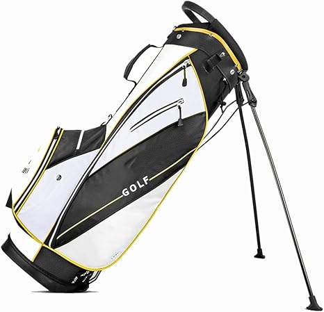 Amazon Co Jp レディースキャディバッグ 複数のストレージを持つゴルフクラブセットゴルフバッグのために男性と女性の軽量ゴルフキャリーバッグスタンドポケット 練習用 Color Yellow Size 30x38x124cm ホーム キッチン