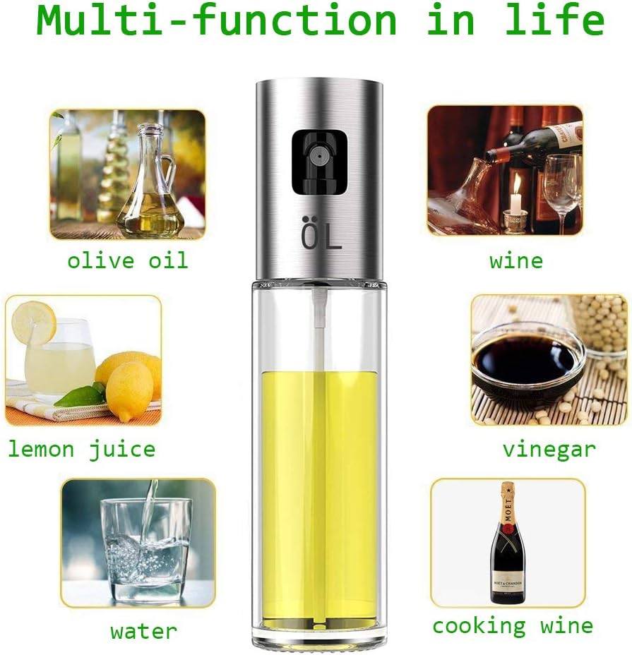 LAO XUE Olive Oil Sprayer Food-Grade Glass Bottle Gispenser For Cooking, BBQ, Salad, Kitchen Baking, Roasting, Frying: Kitchen & Dining