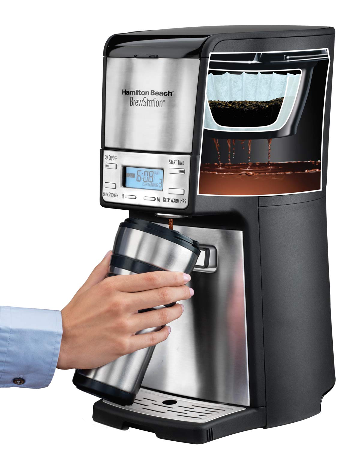 Hamilton Beach (48465) Coffee Maker with 12 Cup Capacity & Internal