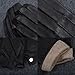 MATSU Men Winter Warm Deerskin Leather 100% Cashmere Lined Motorcycle Driving Dress Leather Gloves M1066