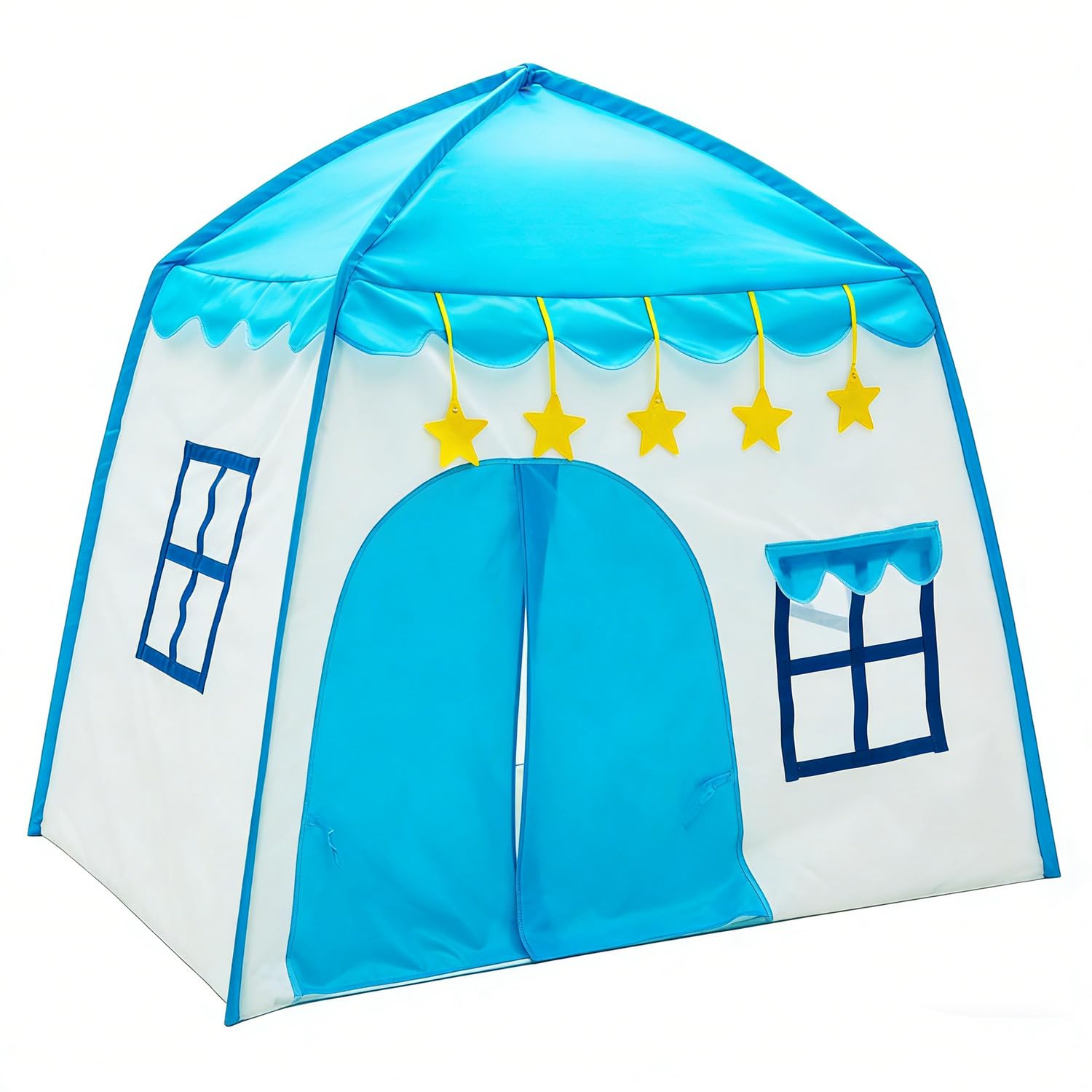 Floving Foldable propTent,Pop up tent for Indoor and Outdoor,with storage bag (Blue Star)