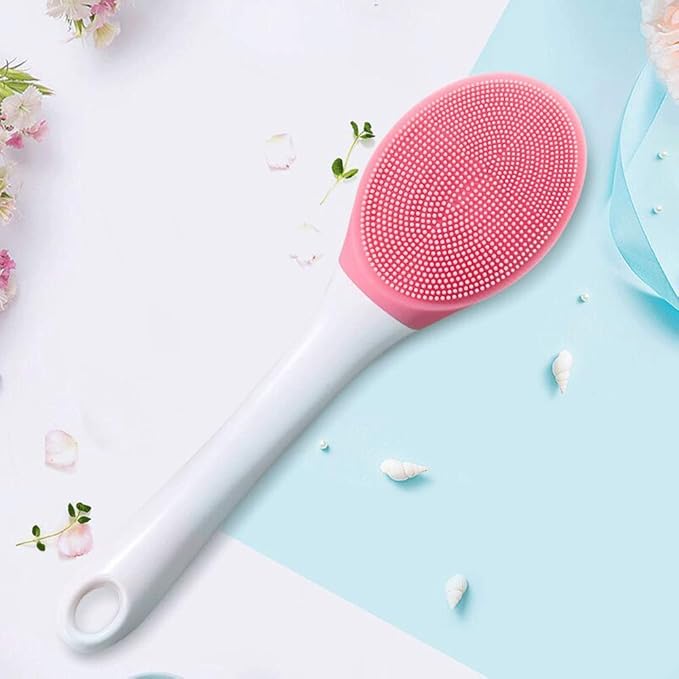 Electric Silicone Bath Bath Brush Long Handle Brush Massage