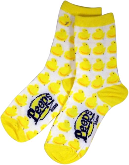 Peeps Yellow Easter Chicks Socks, Medium Clothing