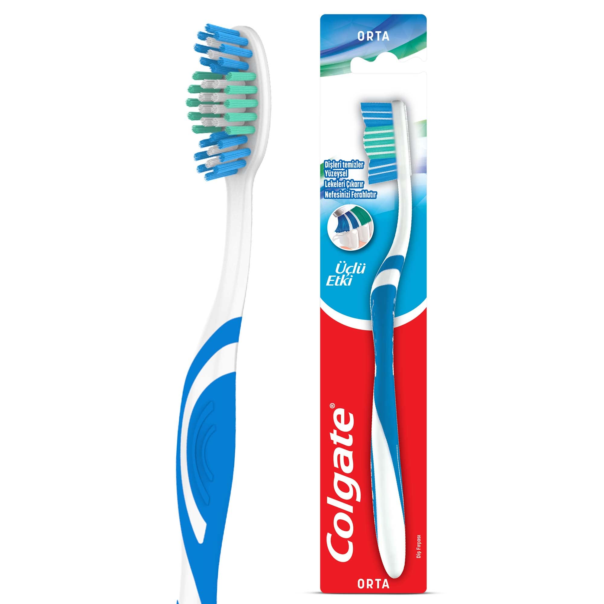 COLGATE,Multicolor Triple Action Medium Toothbrush