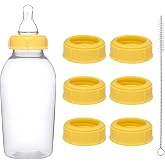 6pcs Replacement Collar Rings for Medela Baby Bottles 5oz &amp; 8oz | 1 Count (Pack of 6) BPA Free | Compatible with Plastic &amp; Glass Bottles | Mess Free No Leak or Spill