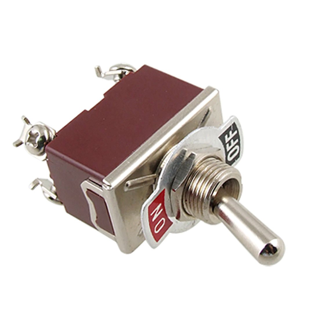 sourcing map AC 250V 15A On/Off DPST 4 Screw Terminals Toggle Switch