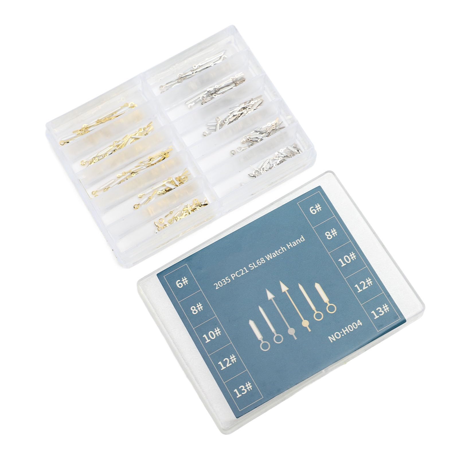 Photo 1 of Aramox Replacement Watch Hands Set, Metal Watch Hands for 2035 PC21 SL68 Quartz Watch Movements, 100 Sets, Simplify Repairs and Enhance Aesthetics (Luminous Gold)
