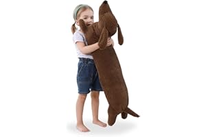 Fanunny 36 Inch Dachshund Dog Stuffed Animal Plush, Long Weiner Dog Body Pillow, Cute Funny Large Dachshund Toys Plushies Decor Ideal Gift for Kids