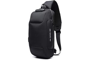 ZUK Anti Theft Sling Bag Shoulder Crossbody Backpack Waterproof Chest Bag with USB Charging Port Lightweight Casual Daypack