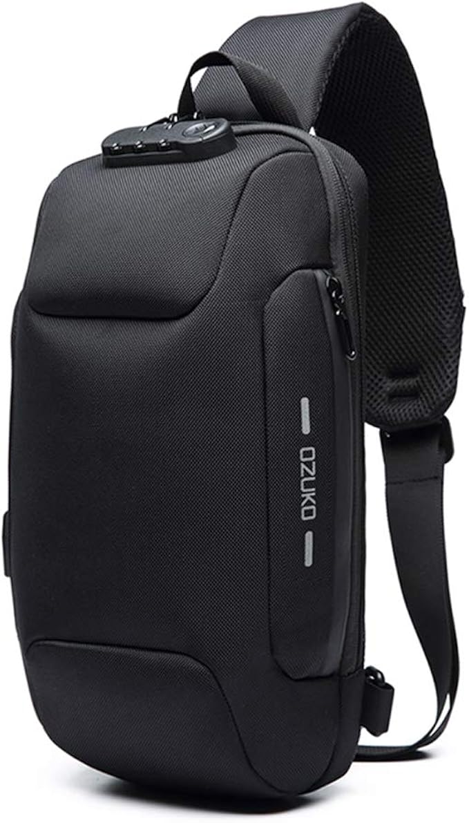 Sling Bag for Men Shoulder Crossbody Backpack Waterproof Sling Backpack with USB