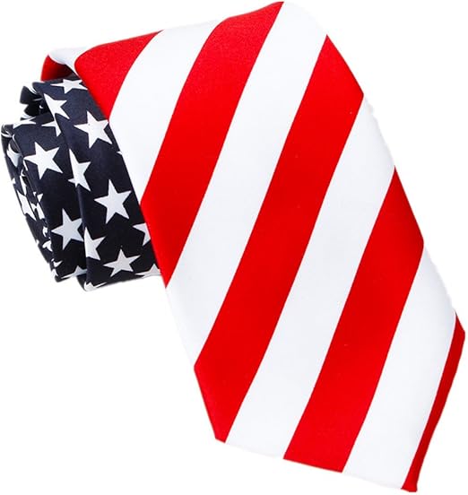 American Flag Necktie USA Stars Flag Novelty Tie Men's Neck