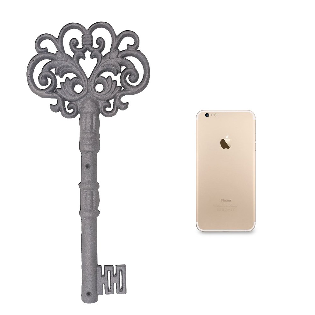 Large Iron Key, Skeleton Key Decorative Antique Style Decorative Wine Cellar Key Castle Key for Home Decor